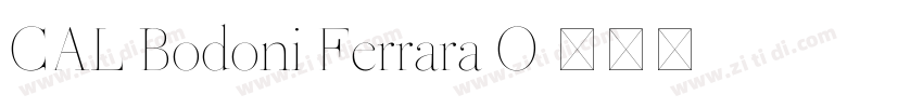 CAL Bodoni Ferrara O字体转换